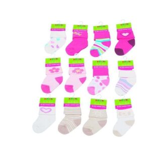 Kojenecké ponožky dívčí  12 pack (0 až 6m)