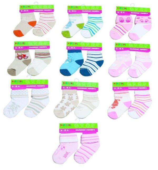 kojenecké ponožky  (0 až 12m) 2pack