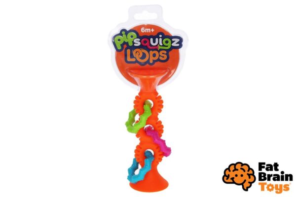 Chrastítko pipSquiz Loops oranžové