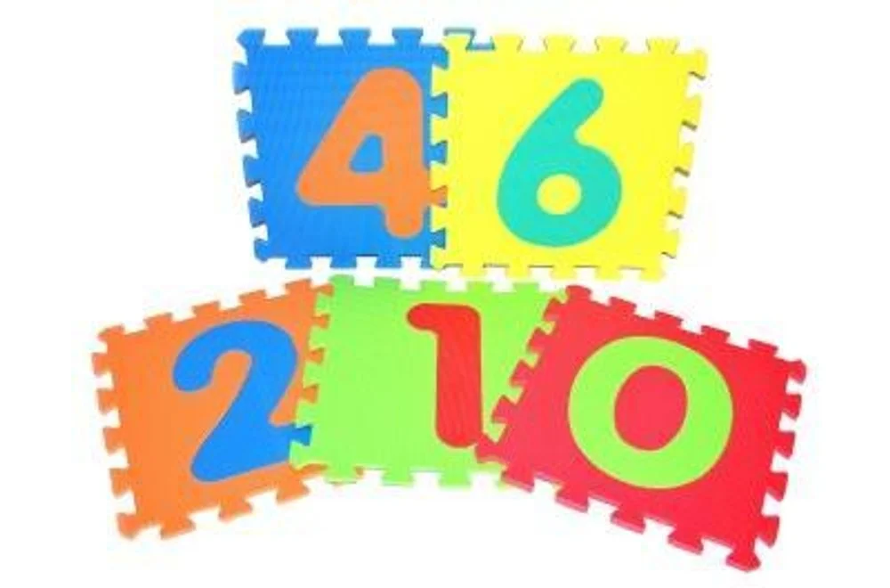 Měkké puzzle bloky číslice