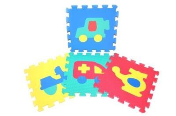 Měkké puzzle bloky dopravní prostředky 30 cm