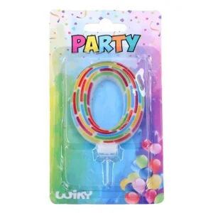 Párty svíčka číslo 0 Čárky