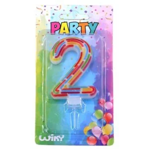 Párty svíčka číslo 2 Čárky