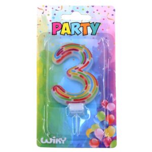 Párty svíčka číslo 3 Čárky
