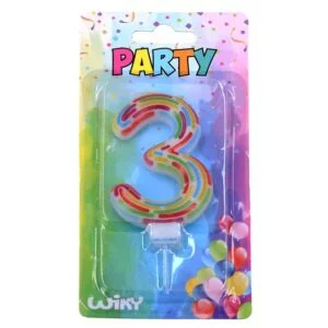 Párty svíčka číslo 3 Čárky