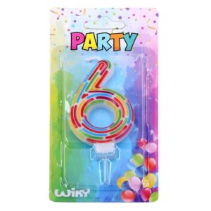 Párty svíčka číslo 6 Čárky