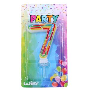 Párty svíčka číslo 7 Čárky