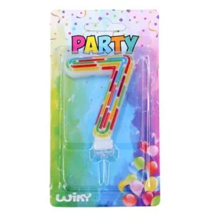 Párty svíčka číslo 7 Čárky