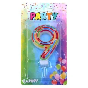 Párty svíčka číslo 9 Čárky