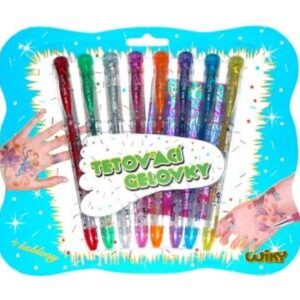 Gelové pero tetovací sada 8 ks