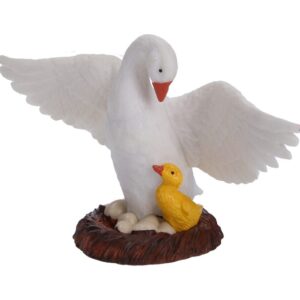 B - Figurka Husa s mládětem 12 cm