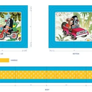 Plechový kufřík krtek modrý 19