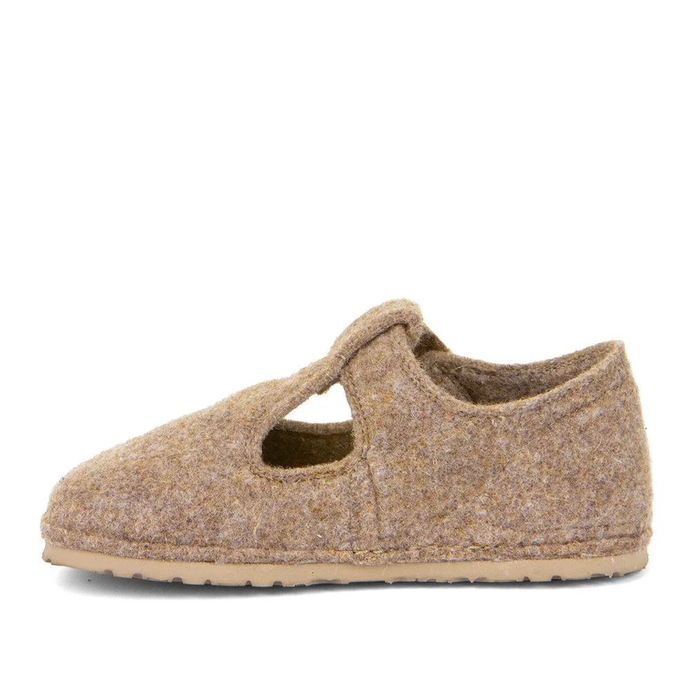 Dětské barefoot bačkory FLEXY WOOLY Beige Froddo G1700378-4 - béžová - 30