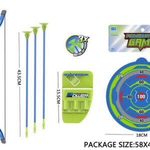 Luk se šípy a terčem - modrý