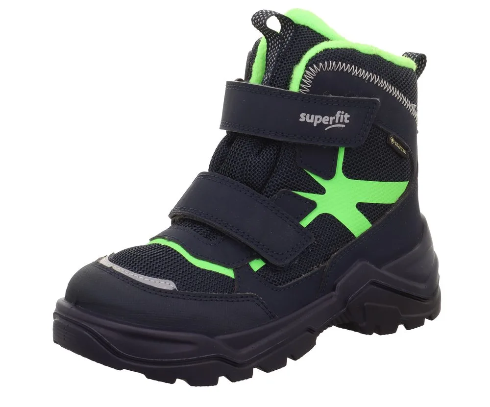 Chlapecké zimní boty SNOW MAX Blue/Light Green Gore-TEX