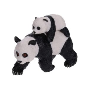 C - Figurka Panda s mládětem 8 cm