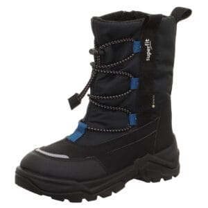 Chlapecké zimní boty barefit SNOW MAX Black/Blue Gore-Tex