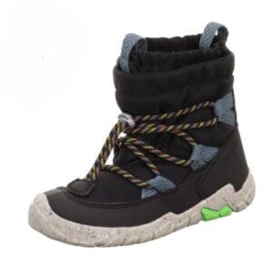 Dětské zimní boty barefit TRACE Black/Blue Gore-TEX