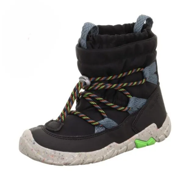 Dětské zimní boty barefit TRACE Black/Blue Gore-TEX