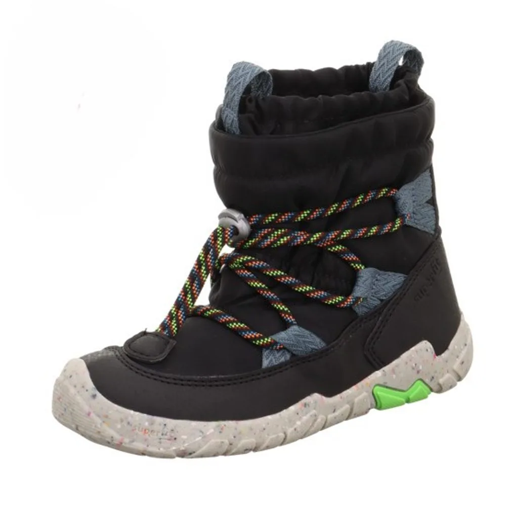 Dětské zimní boty barefit TRACE Black/Blue Gore-TEX