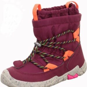 Dívčí zimní boty barefit TRACE Red/Orange Gore-TEX