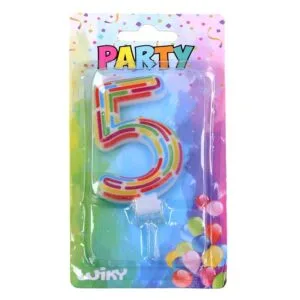 Párty svíčka číslo 5 Čárky