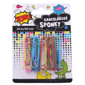 Sponka kancelářská barevná 20 ks