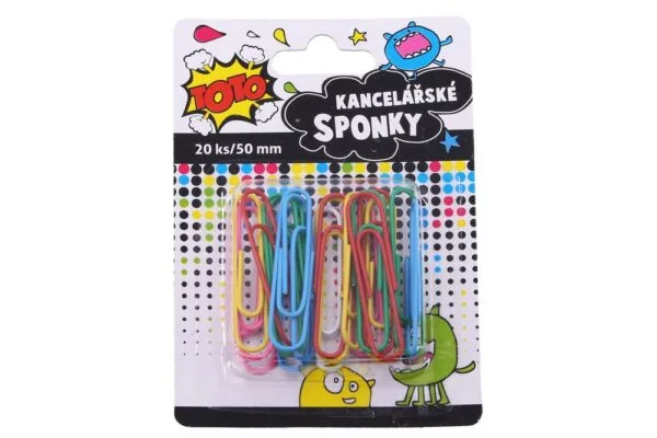 Sponka kancelářská barevná 20 ks