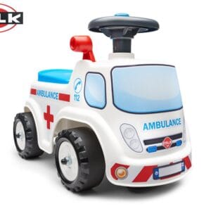 FALK Odrážedlo Ambulance s otevíracím sedadlem a klaksonem na volantu