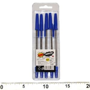 Propiska jednorázová sada 5 ks (modrá náplň)