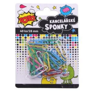 Sponka kancelářská barevná 40 ks