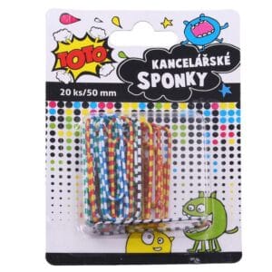 Sponka kancelářská pruhovaná 20 ks