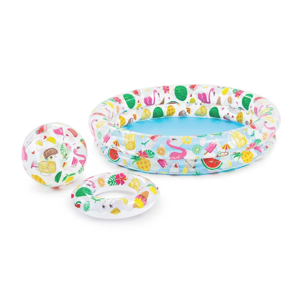 Bazén s kruhem a míčem