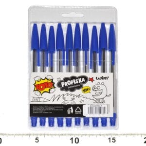 Propiska jednorázová sada 10 ks (modrá náplň)