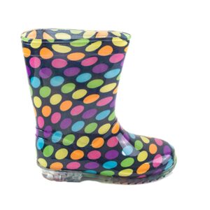 dívčí holínky PVC - barevné puntíky
