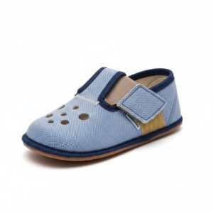 Barefoot chlapecké přezůvky Pegres BF03 textil - modrá - 30