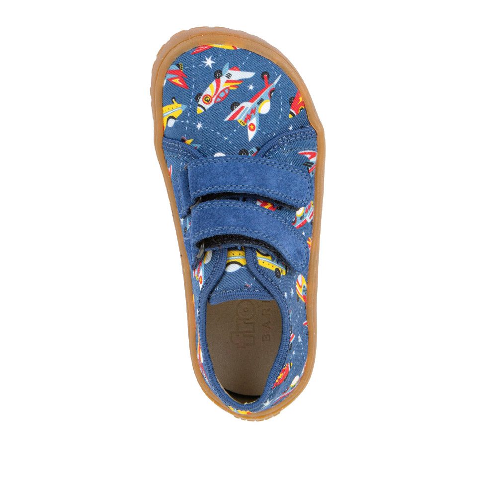 Chlapecké plátěné barefoot tenisky CANVAS BLUE ELECTRIC Froddo G1700440-5 - 30