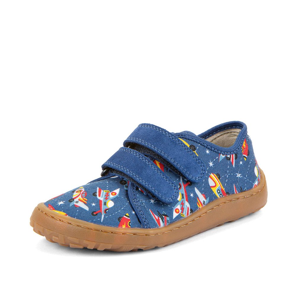 Chlapecké plátěné barefoot tenisky CANVAS BLUE ELECTRIC Froddo G1700440-5 - 30