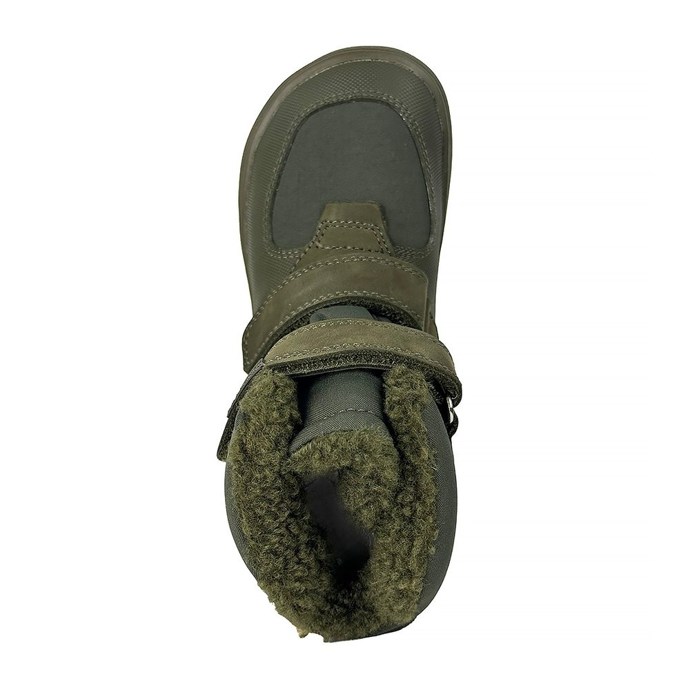 Chlapecké zimní barefoot boty PRO-tex Protetika - LENO KHAKI - 36
