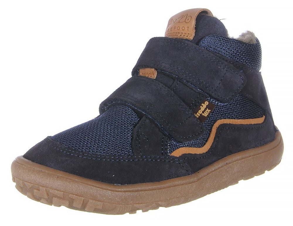 Chlapecké zimní barefoot boty TEX WOOL Dark Blue