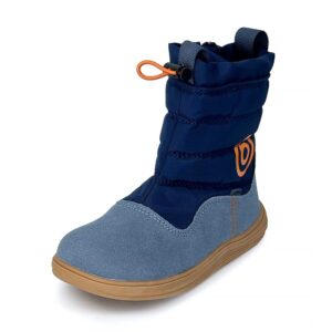 Chlapecké zimní barefoot boty s membránou Bugga RUBA Blue B00197-04 - 33