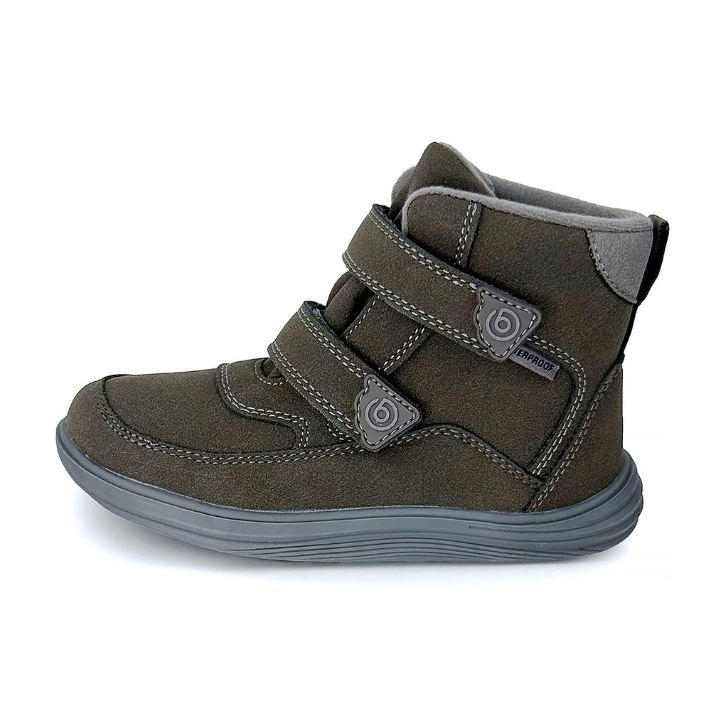 Dětské celoroční barefoot boty Bugga KIVO Dark Brown B00199-23 - 33