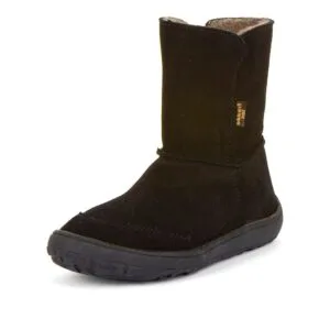Dětské zimní barefoot boty TEX SUEDE  Black