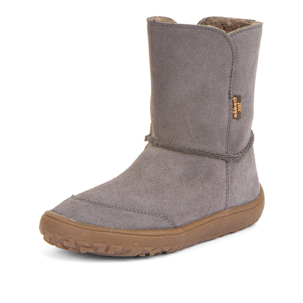 Dětské zimní barefoot boty TEX SUEDE Gray