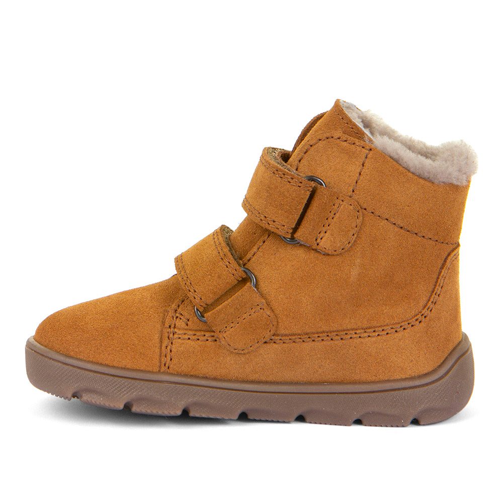 Dětské zimní barefoot boty ZERU TEX FURRY Cognac Froddo G2110151-2 - 35