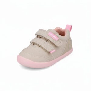 Dívčí barefoot plátěné tenisky LONA BASICA BEIGE Y ROSA Biomecanisc 262190-F884 - 25