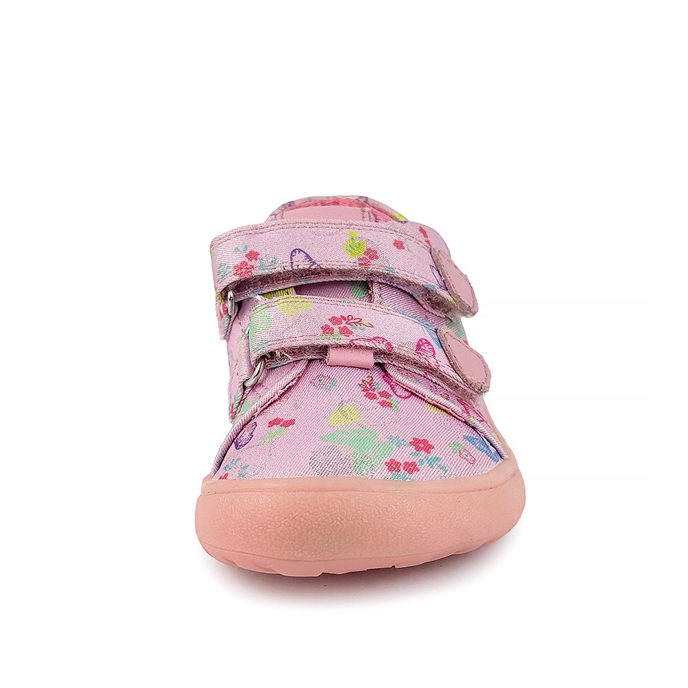 Dívčí barefoot tenisky KORO BUTTERFLY Protetika motýlci růžové - 32