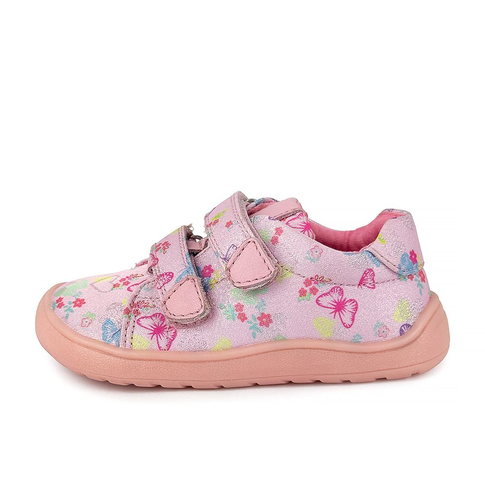 Dívčí barefoot tenisky KORO BUTTERFLY Protetika motýlci růžové - 32