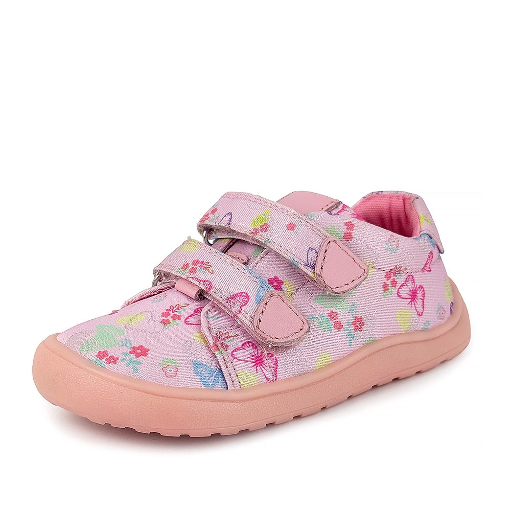 Dívčí barefoot tenisky KORO BUTTERFLY Protetika motýlci růžové - 32
