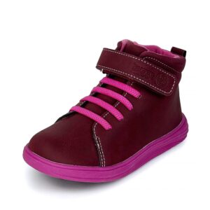 Dívčí celoroční barefoot boty Bugga KAMA Burgundy B00200-07 - 33